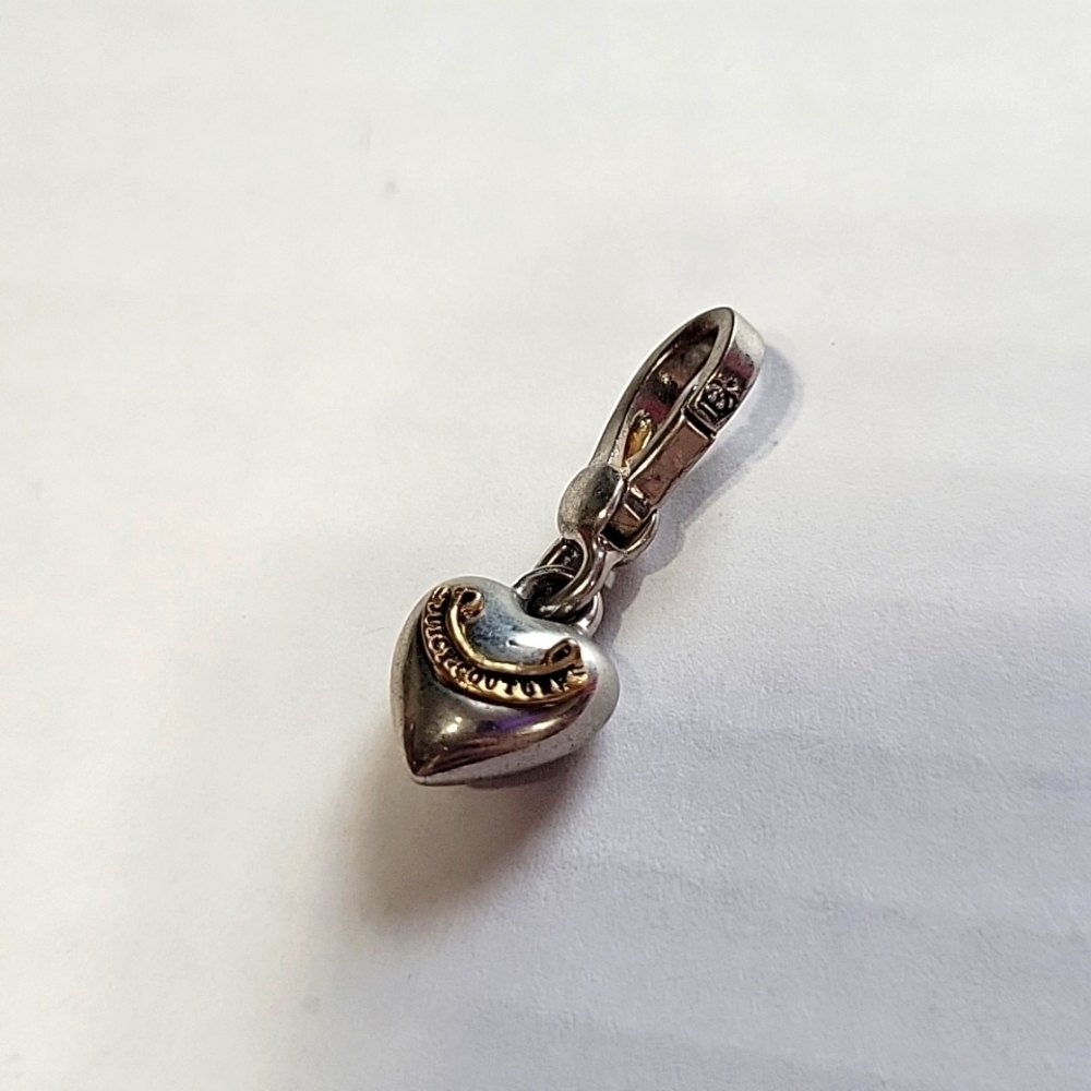 Y2k Vintage Juicy Couture Small Silver Puffed Heart Charm